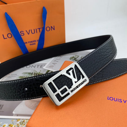 LV men's floral leather belt P140