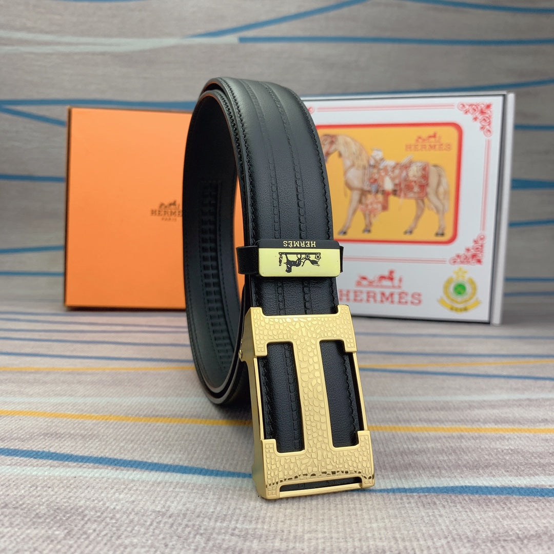 Hermes-cowhide belt