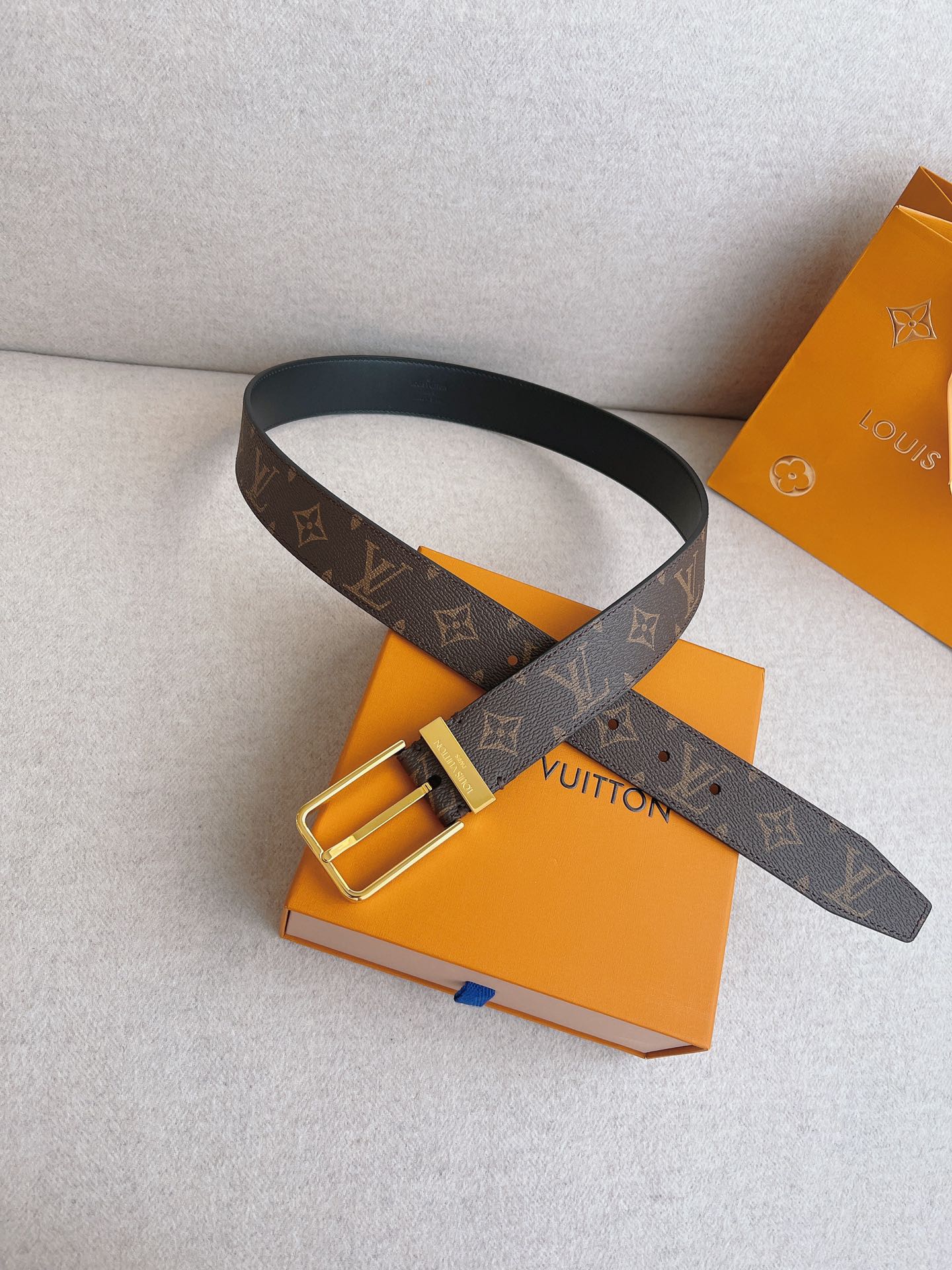 LV canvas belt