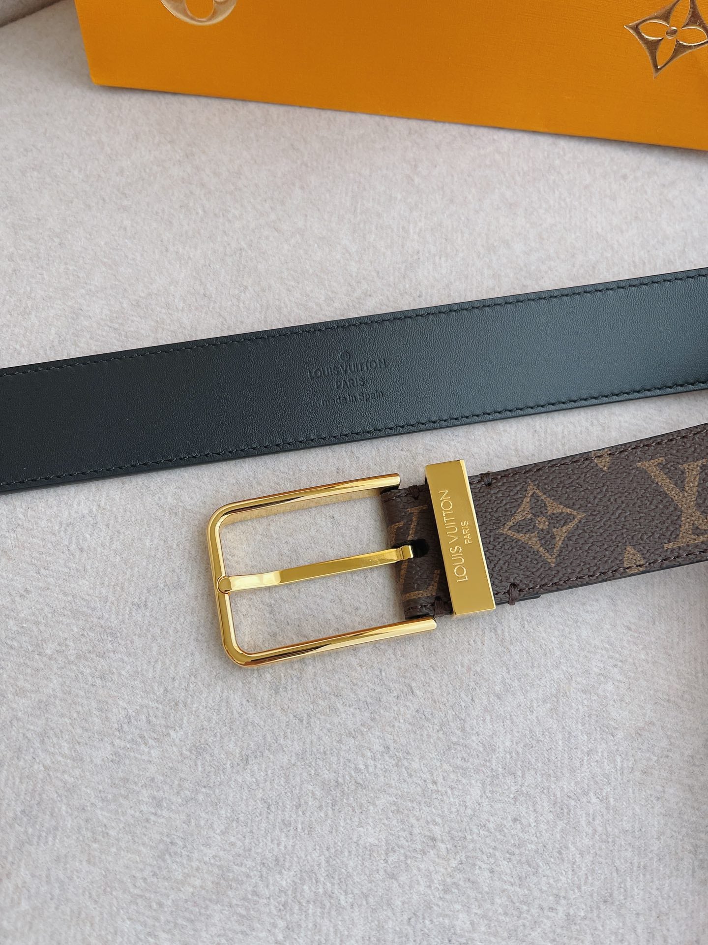 LV canvas belt