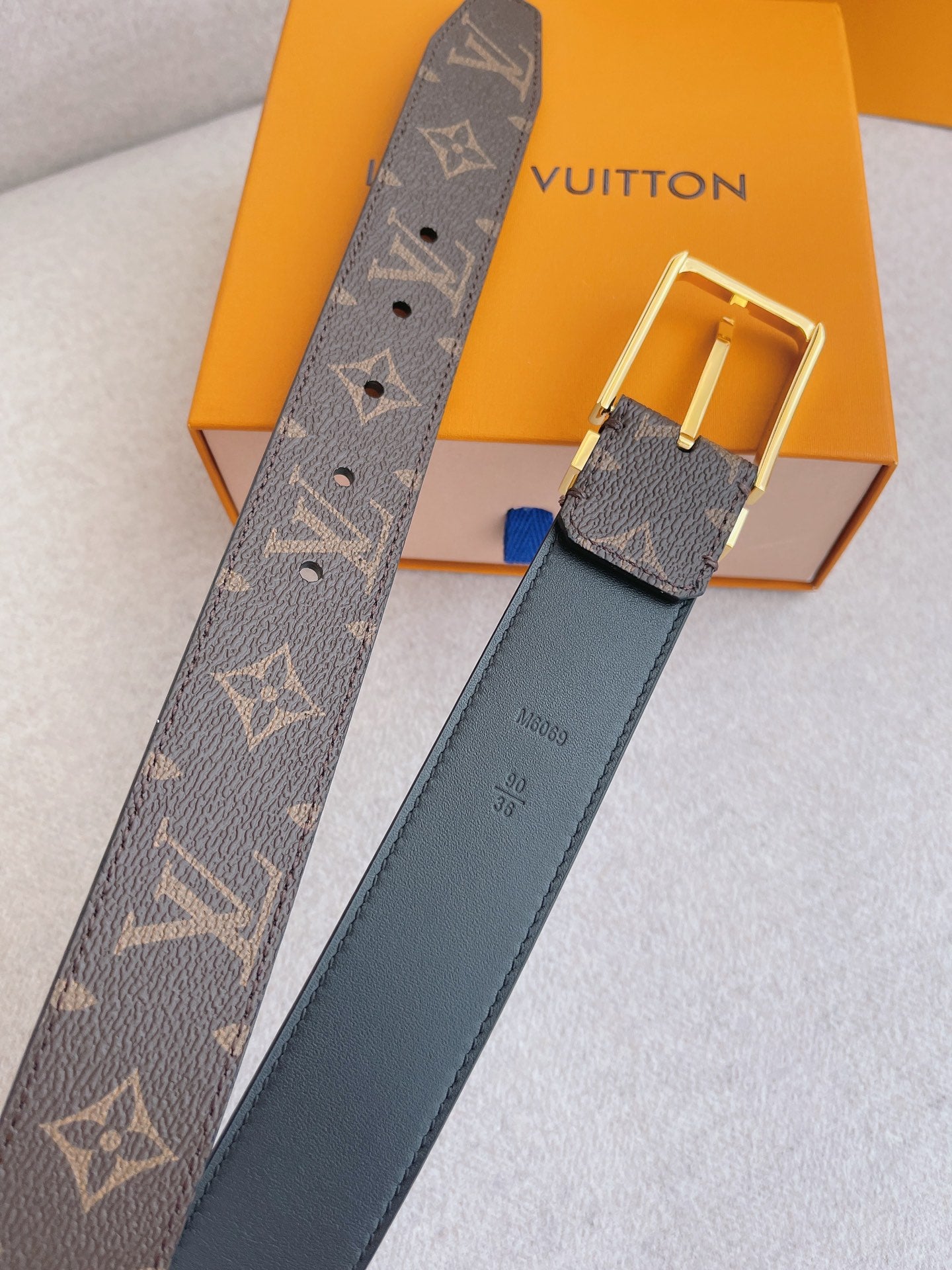 LV canvas belt