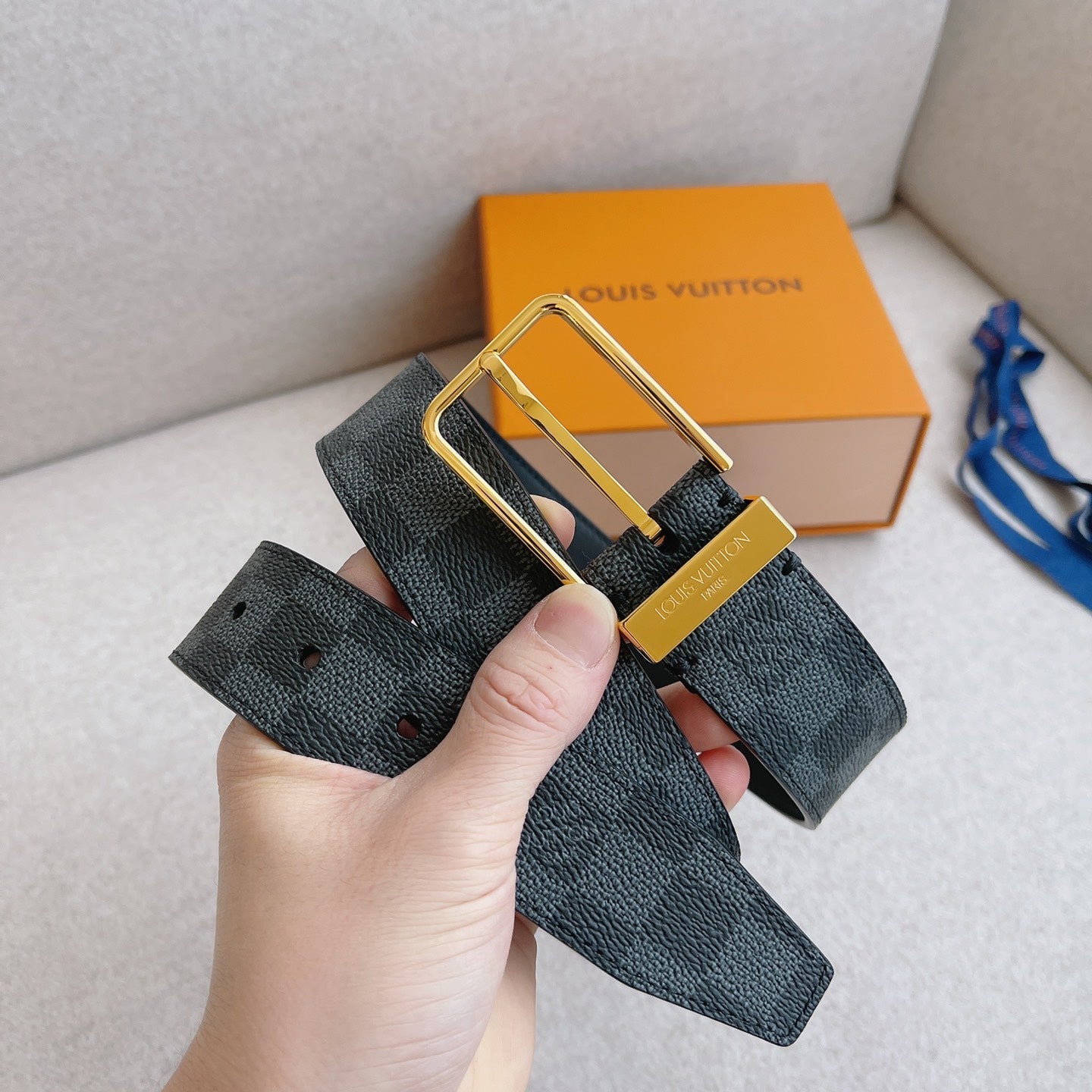 LV brand new canvas belt