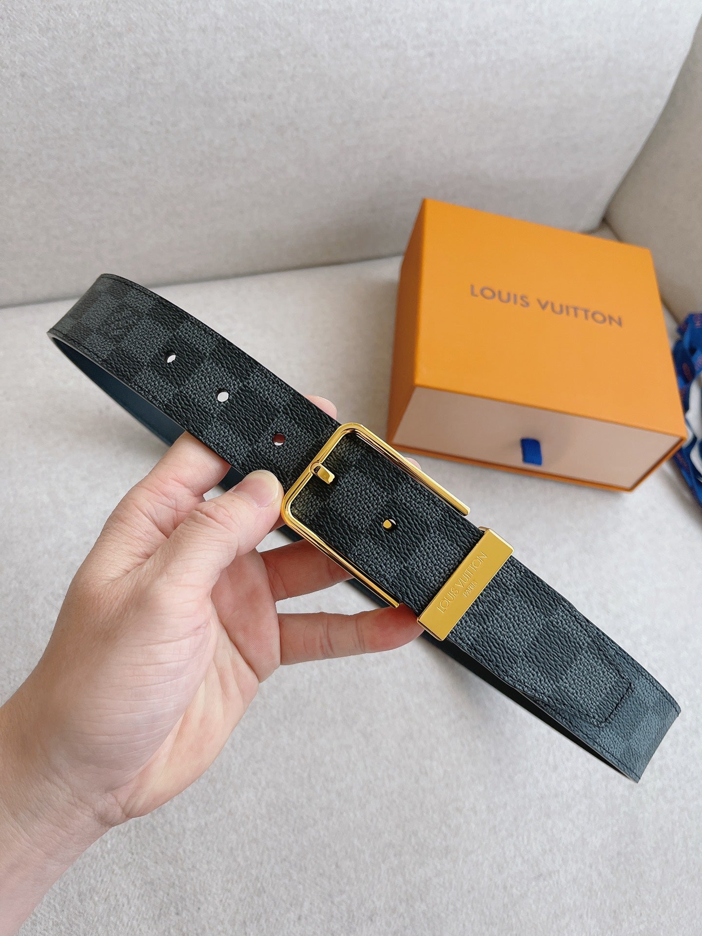 LV brand new canvas belt