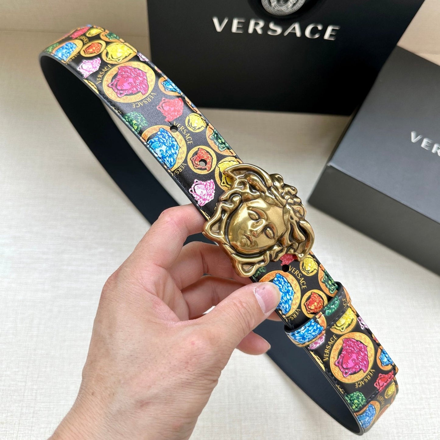 VERSACE Medusa leather fabric P170