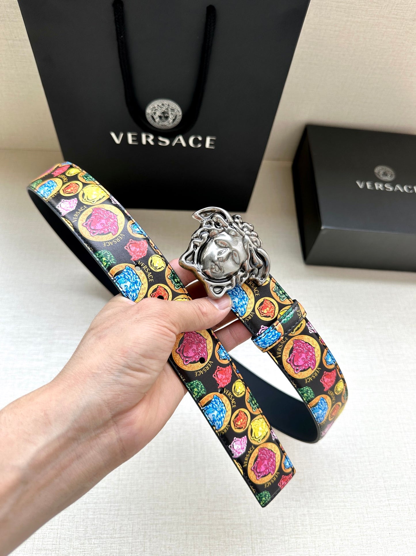 VERSACE Medusa leather fabric P170