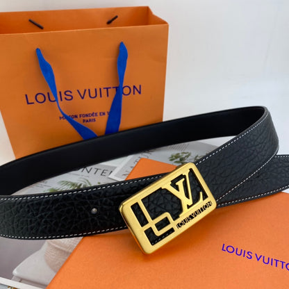 LV men's floral leather belt P140