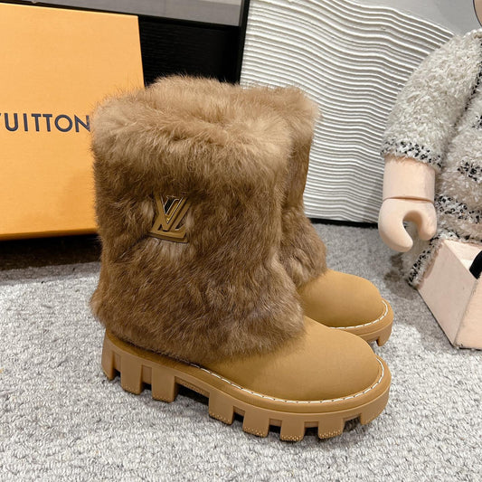 2024 Autumn/Winter New mink fur boots