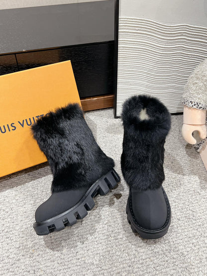 2024 Autumn/Winter New mink fur boots