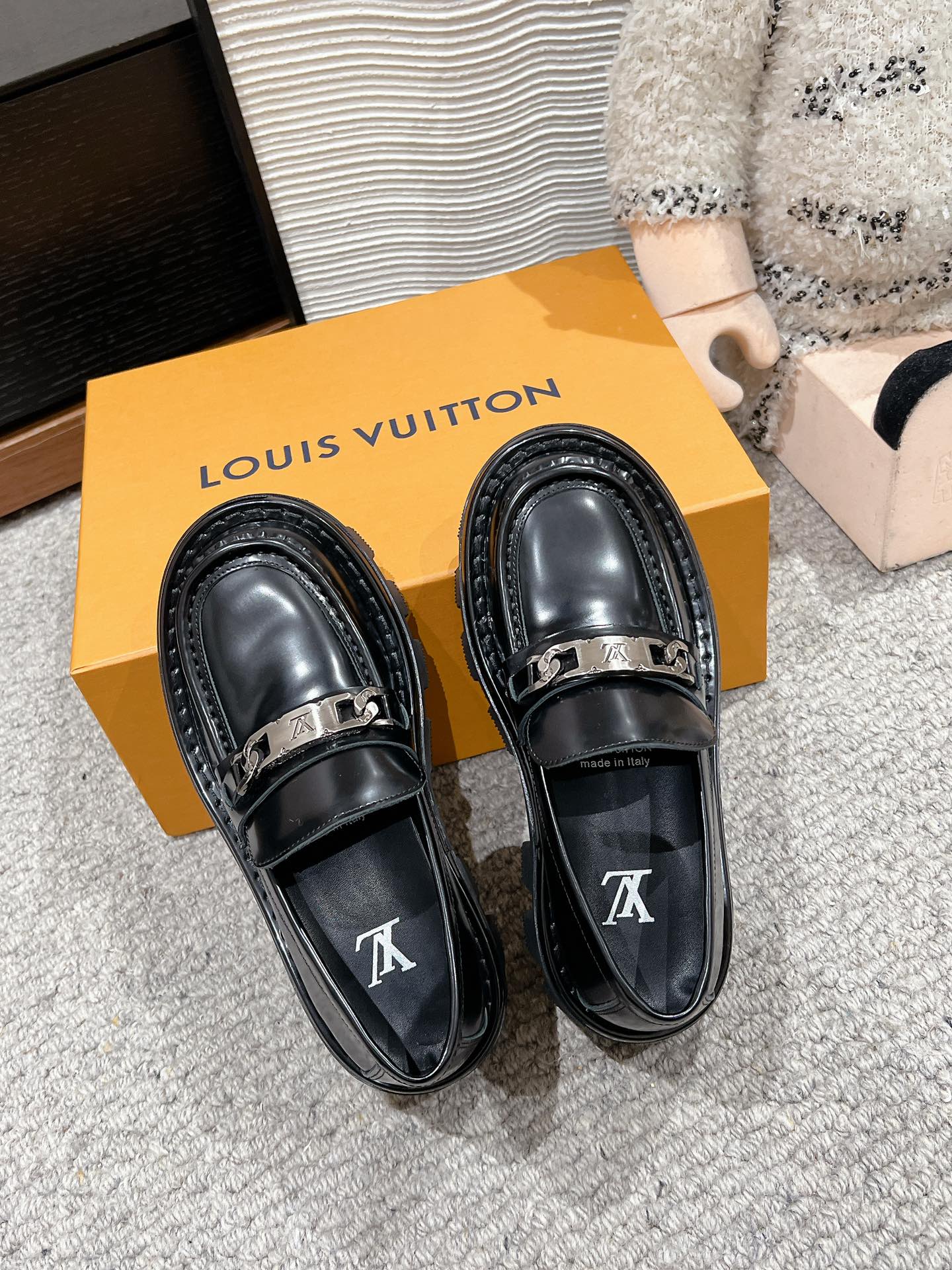 2024 couple's thick soled loafers0